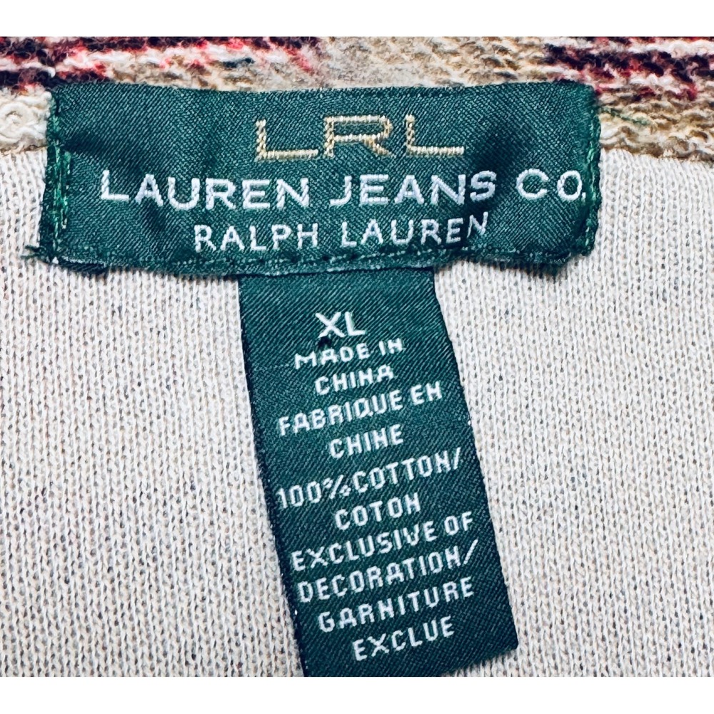 Lauren Jeans Co‎ Ralph Lauren Cardigan XL Brown Southwestern Aztec Tapestry - Picture 5 of 14